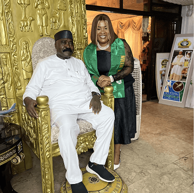 With Lucky Igbinedion at the Esamas residence in Benin city during his father the Esamas birthday 1